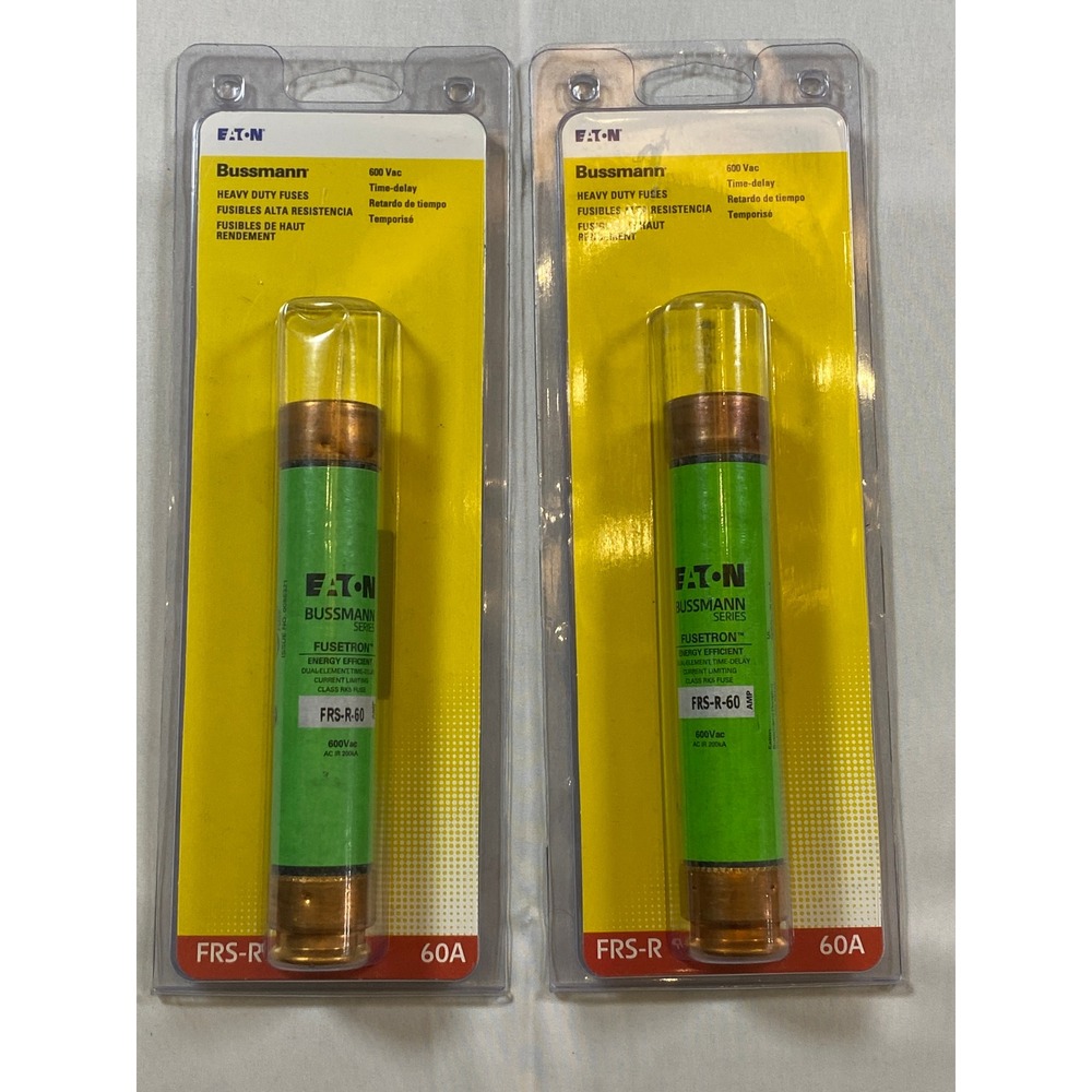 Eaton Bussmann Fusetron FRS-R-60 60A 600V Class‎ RK5 Time-Delay Fuse NEW
